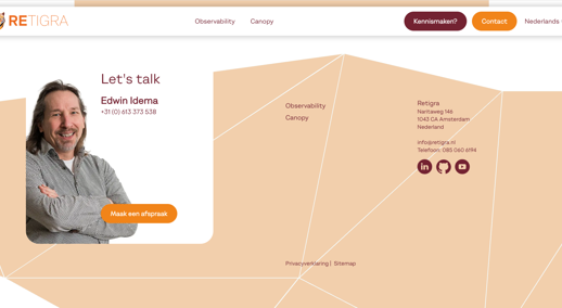 nieuwe website Retigra footer