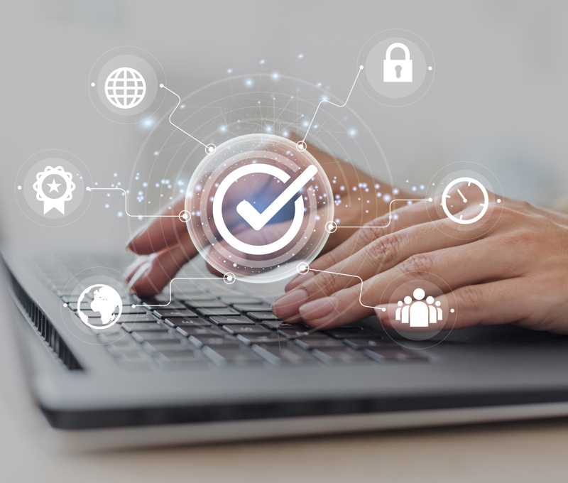 Standard Quality Control Collage Concept